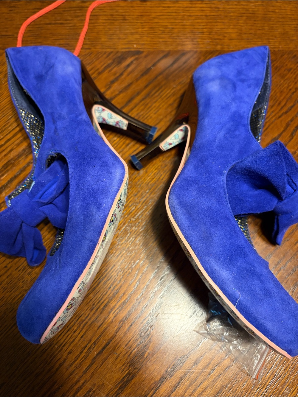 Irregular Choice Windsor-blue suede size 40.5/9.5 - Picture 5 of 8